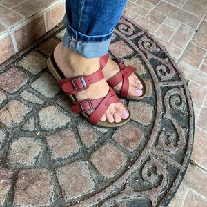 Bordeaux Birkenstock Sandals Sz 39 W 8-9